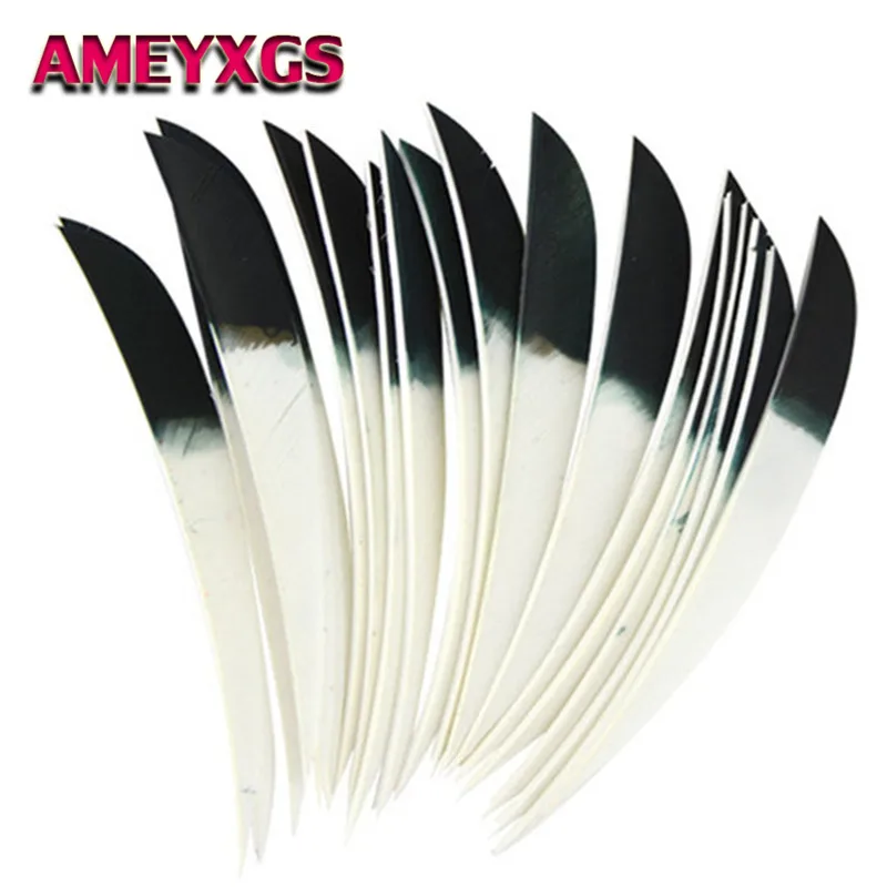 

50Pcs 5" Archery Feathers Arrow Fletches Natural Turkey Fletching Drop Shape Arrow DIY Tools Arrow Hunting Shooting Accessories