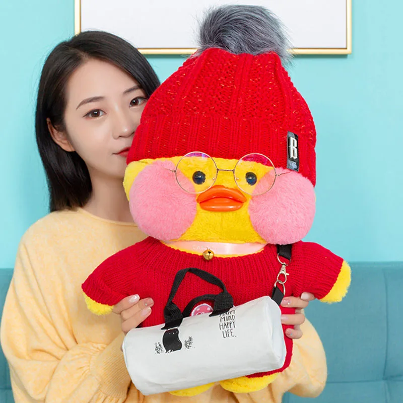 50 см Kawaii LaLafanfan кафе утка плюшевая игрушка милые животные мягкие куклы детские