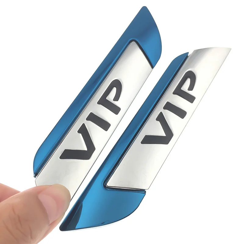 2 шт./лот 3D металлический VIP логотип автомобильный Кранец боковой стикер эмблема