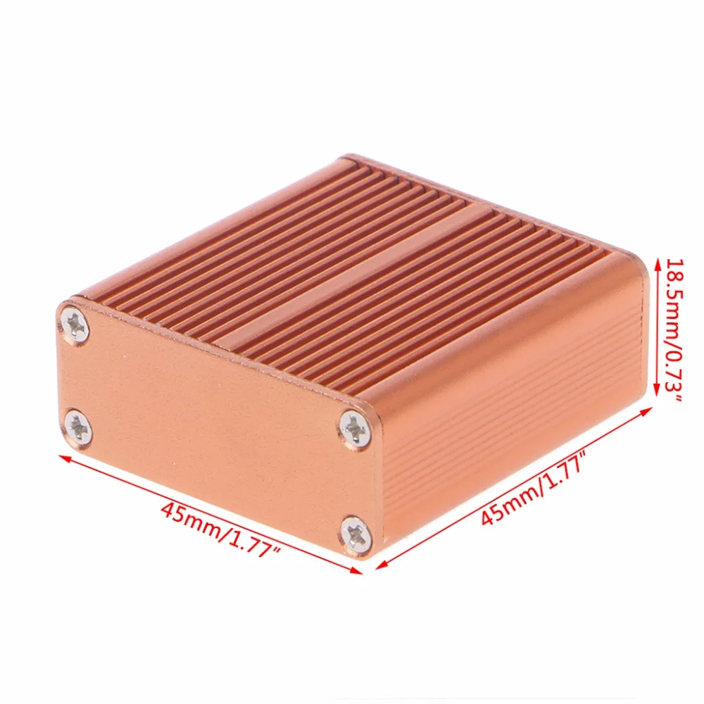 Алюминиевый корпус электронный проект PCB коробка инструмента 45x45x18 5 мм