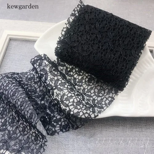 Kewgarden 80 мм 8 см цветы полые кружевные ленты ручной работы бант с цветами атласная