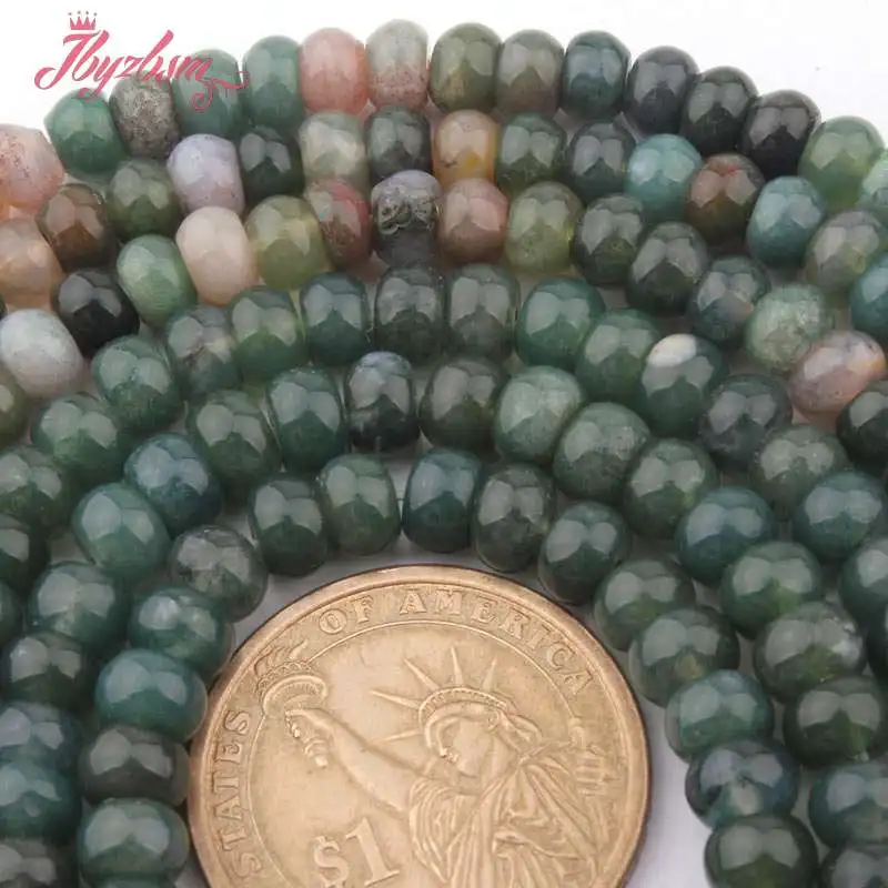 4x6mm Smooth Rondelle Shape Bead Agates Natural Stone Beads For DIY Necklace Bracelats Earring Jewelry Making 15&quot Free Shipping - купить