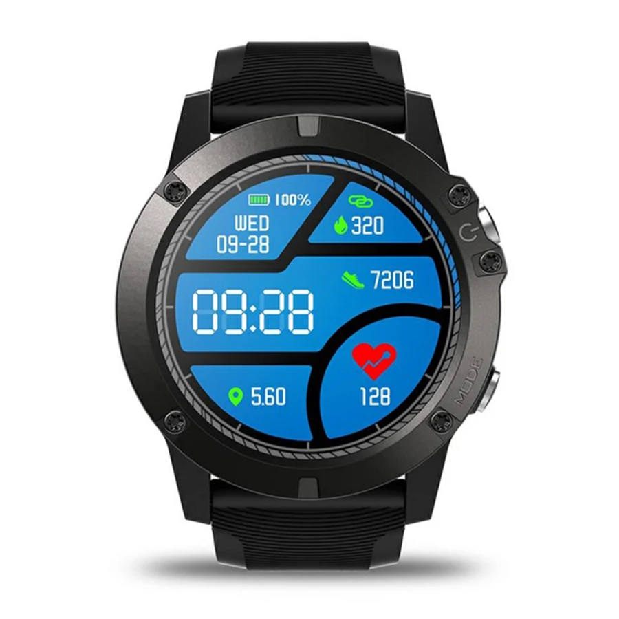 Zeblaze VIBE 3 PRO, цветной сенсорный дисплей, спортивные Смарт-часы, пульсометр, IP67, водонепроницаемые, Погодный пульт, музыка, для мужчин, для IOS и Android - Цвет: Black