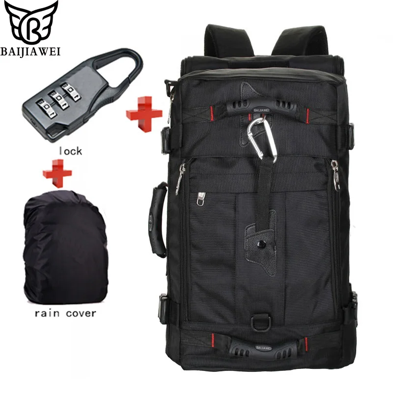 BAIJIAWEI Лидер продаж замок+ чехол+ сумка рюкзак для ноутбука для мужчин Mochila Masculina мужские рюкзаки мужские багажные и дорожные сумки