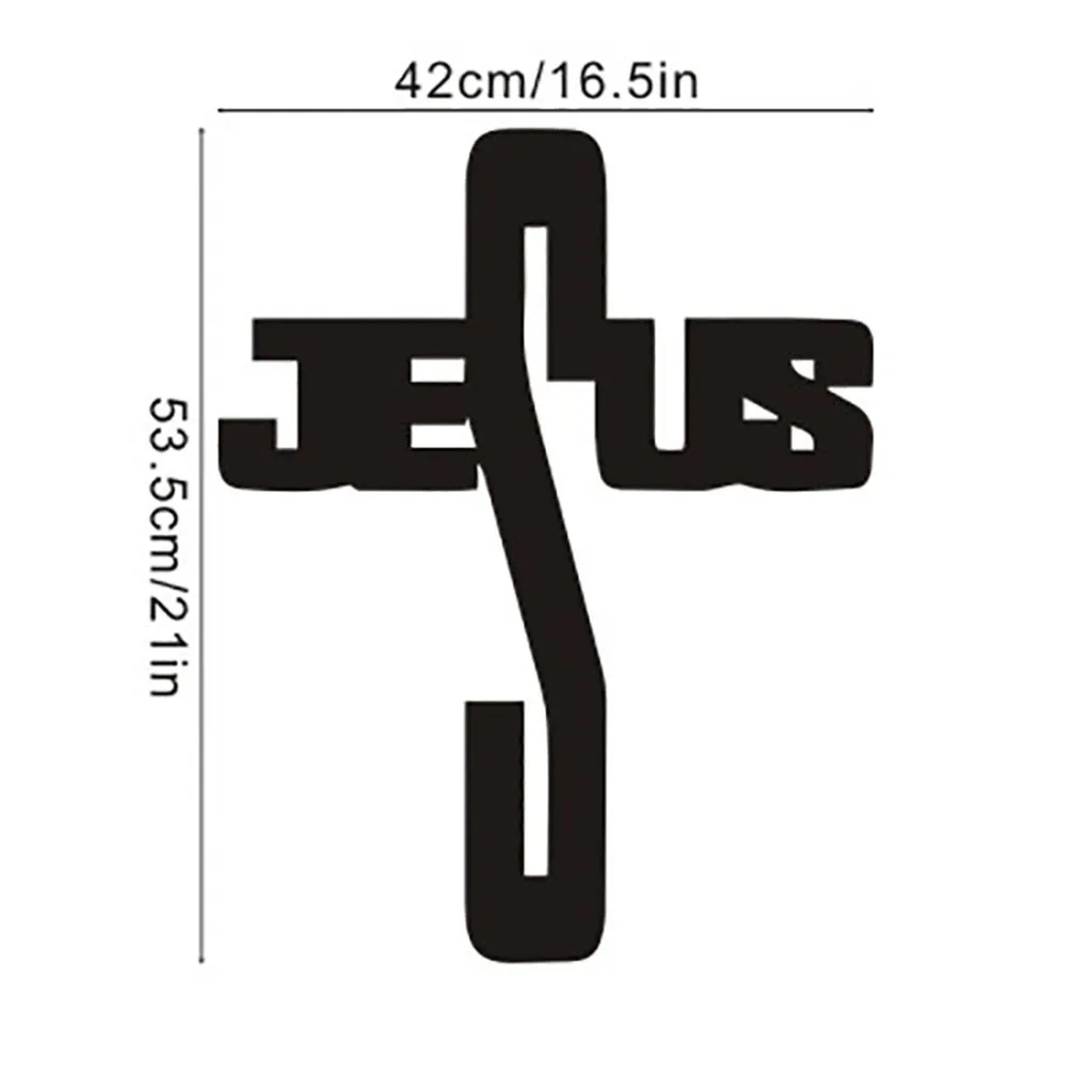 KAKUDER Christian Jesus Cross Art домашний декор самоклеющийся ПВХ винил съемная Наклейка на