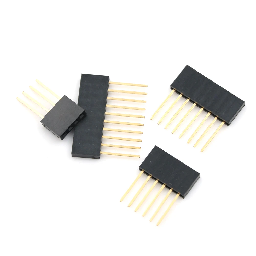 10 шт. 4/6/8/10 контактный разъем Femal для Arduino Shield оптовая продажа 2 54 мм штабелируемые