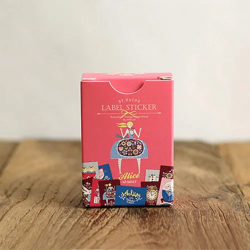 48 листов/упаковка новый мультфильм креативная наклейка серии Alice In Wonderland альбом