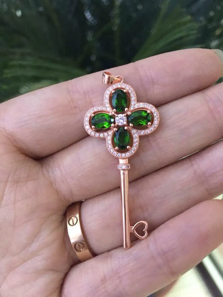 Подвеска с натуральным синим сапфировым камнем Серебро S925 пробы Натуральная