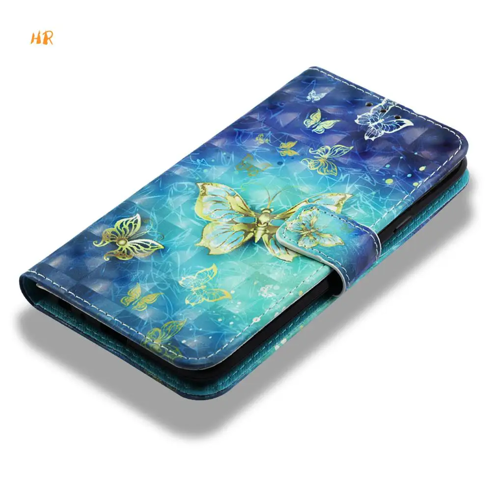 Для LG X Power3 V40 ThinQ Флип кожаный чехол с 3D блестящим рисунком PU кошелек отделением