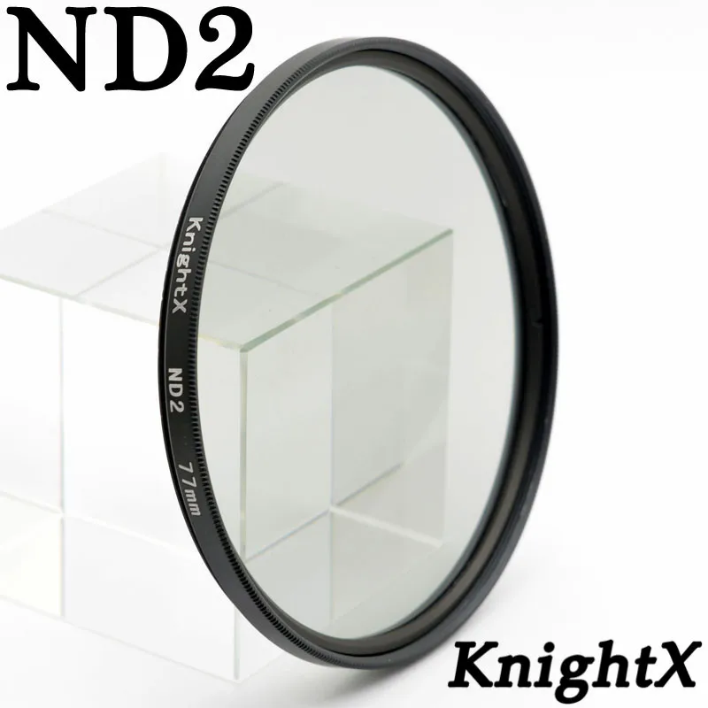 KnightX с ультратонкой оправой 37 мм 52 мм 58 мм 37 GoPro аксессуары ND FLD Красный Цветной фильтр объектива для sony цифровой зеркальной камеры Canon Nikon для экшн-камеры GoPro Hero 4/3+/3 52 58 мм - Цвет: ND2