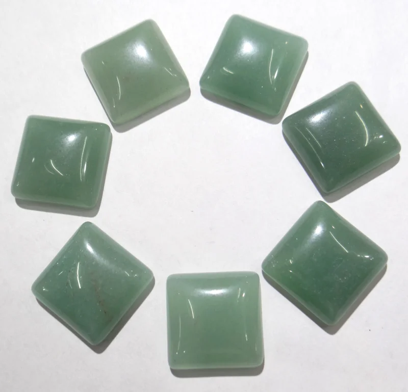 

wholesale 50pcs new fashion mixed assorted natural stone square-shape Cabochon beads 16*16mm No Hole for jewelry making