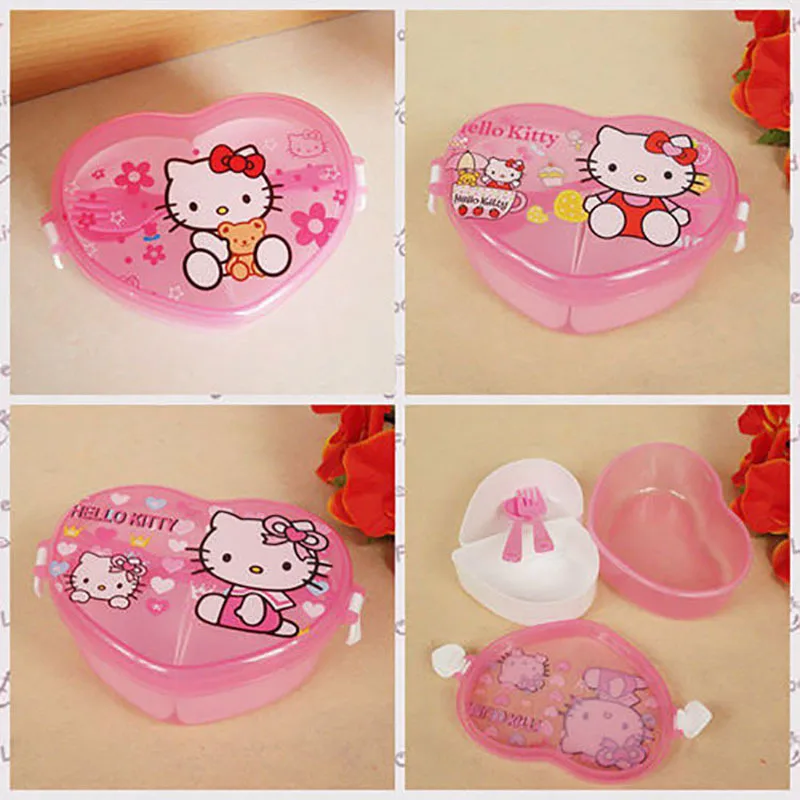 Креативный мультяшный Ланч бокс в форме сердца миска Doraemon Bento мини для детей 400