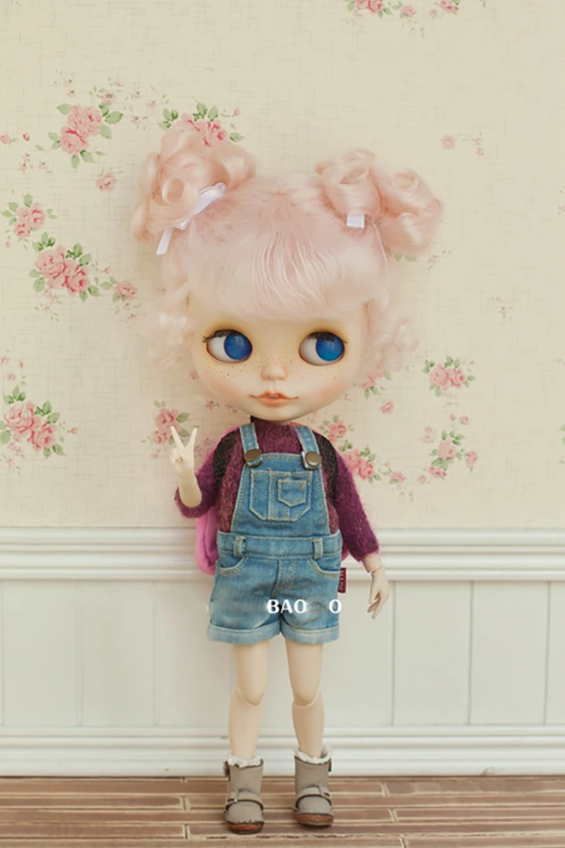 1 шт. симпатичная холщовая школьная сумка мини рюкзак для кукол Blyth Pullip Licca