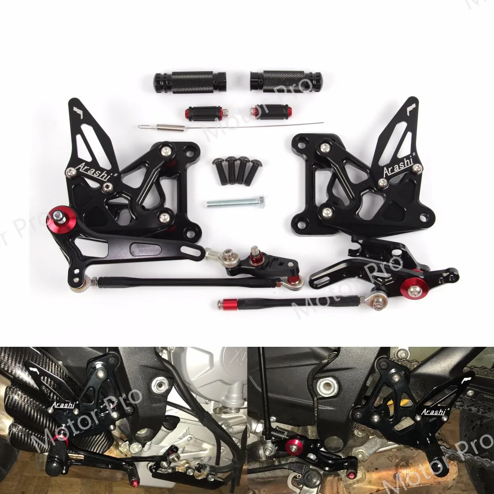 Регулируемые подножки для MV Agusta Brutale 675 800 Dragster 2012 2015 Аксессуары мотоциклов педали