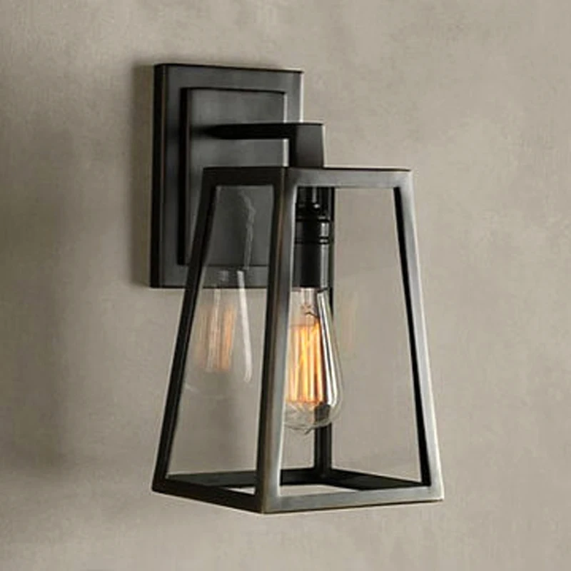 Американская винтажная железная настенная лампа в стиле лофт уличные Настенные