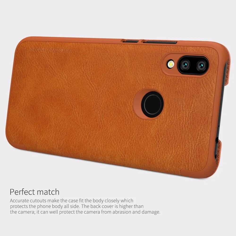 Redmi 7 case for Xiaomi Case NILLKIN Qin Business Flip Leather Card Slot Back Cover Phone | Мобильные телефоны и
