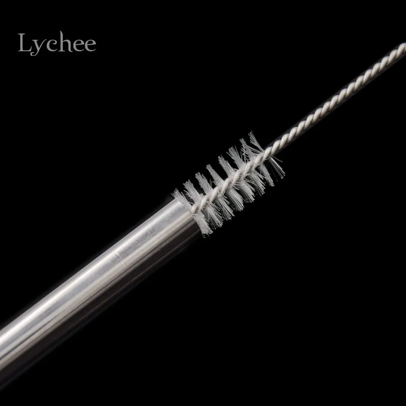 Lychee нержавеющая сталь Yerba mate бомбилья из тыквы для чая питьевой соломы съемный фильтр ложка щетка для очистки питьевой аксессуары