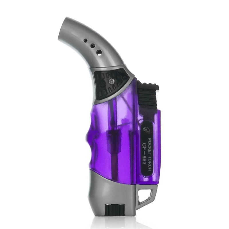 Мини зажигалка Honest портативная дорожная газовая Зажигалка Ветрозащитная Jet Flame с