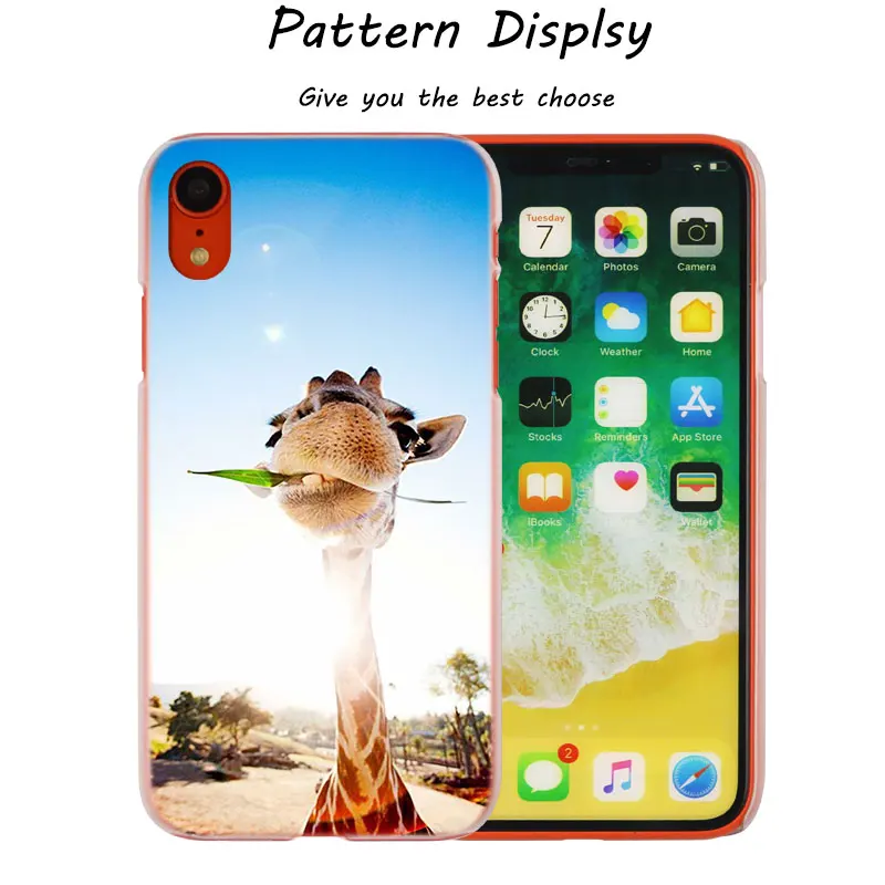 Акварель Жираф картина Горячая Мода Прозрачный жесткий чехол для телефона с