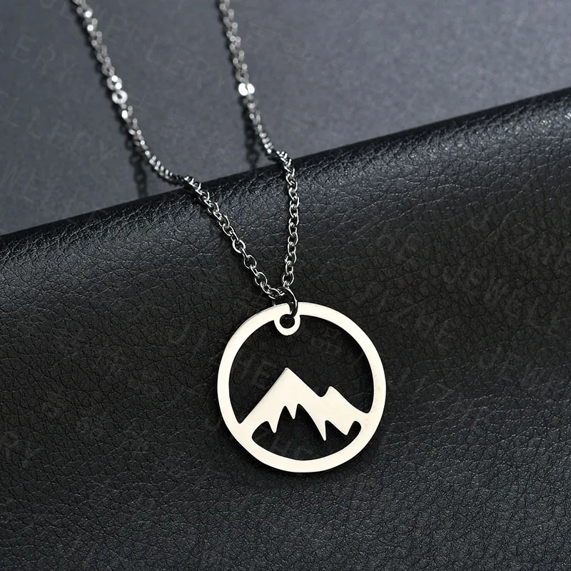 CJZBLXLX03746Mountain ожерелье с подвеской золотого и серебряного цвета минималистичное