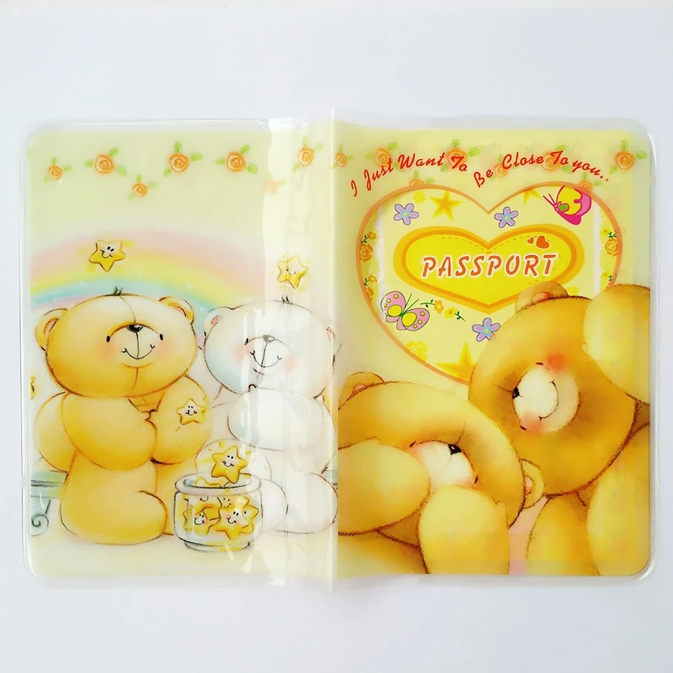 Мультфильм милый навсегда друзья медведь паспорт держатель кредитной карты