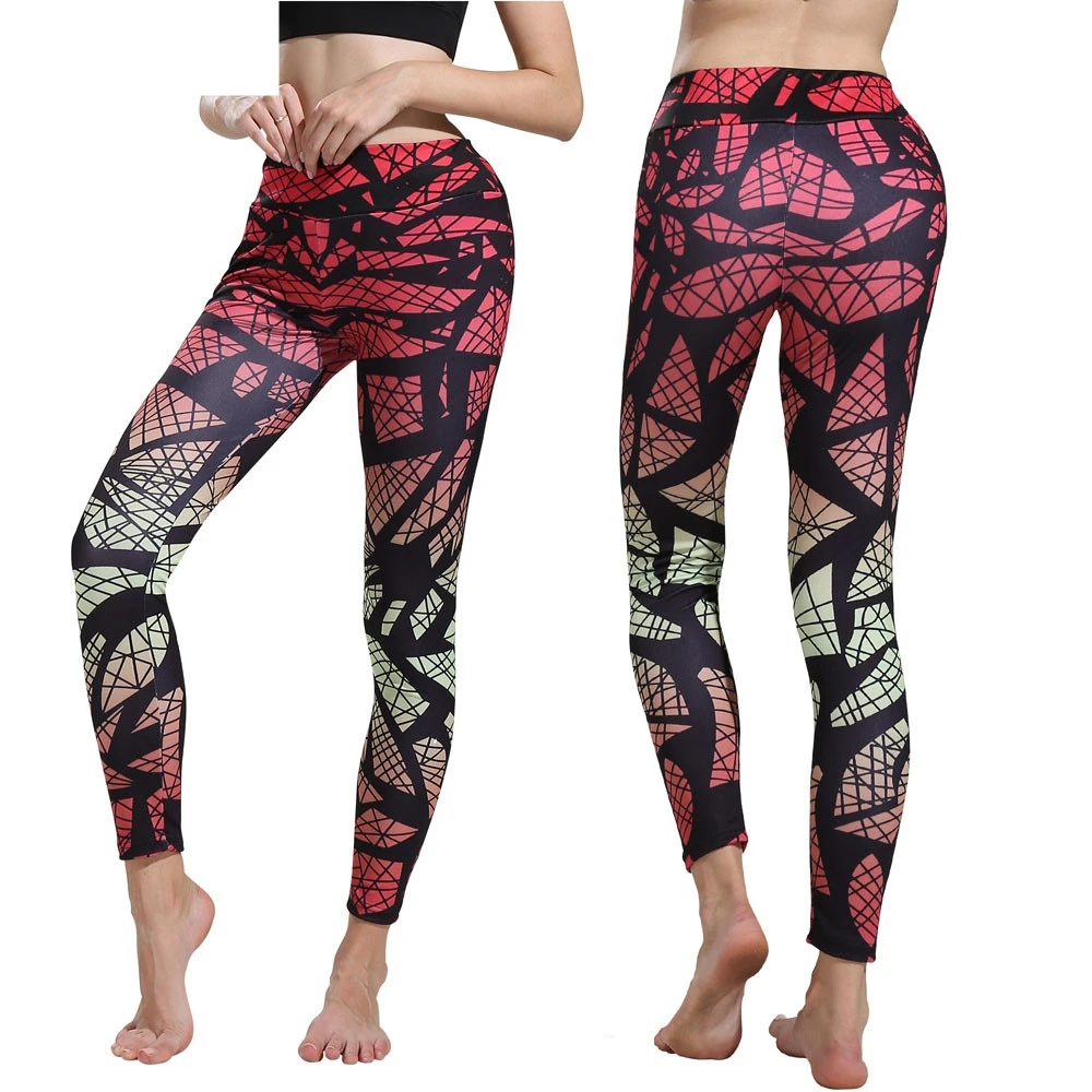 2018 Новые Теплые женские леггинсы с принтом спортивный зал тренажерный фитнес