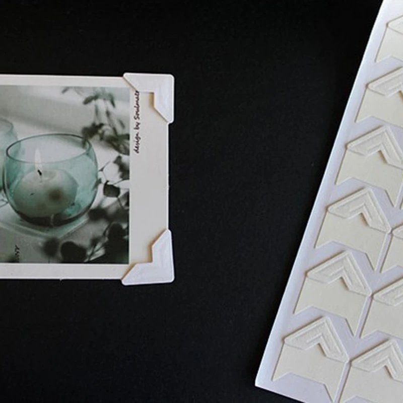 Винтажные угловые наклейки из крафт-бумаги 120 шт./лот (5 листов) для скрапбукинга