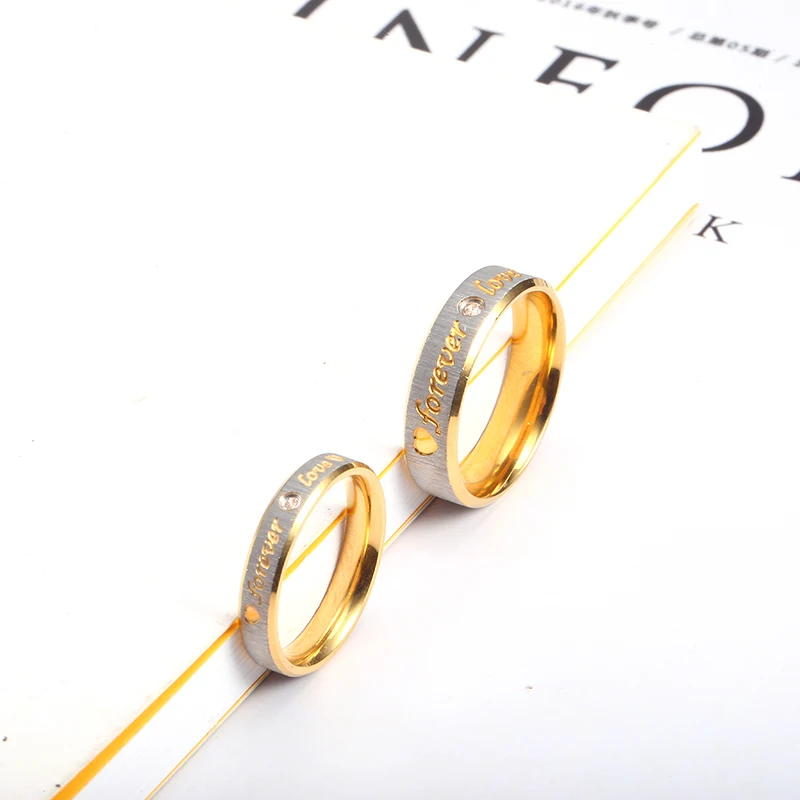 Мужское и женское кольцо из нержавеющей стали|jewelry lots|wholesale jewelry lotsforever love |