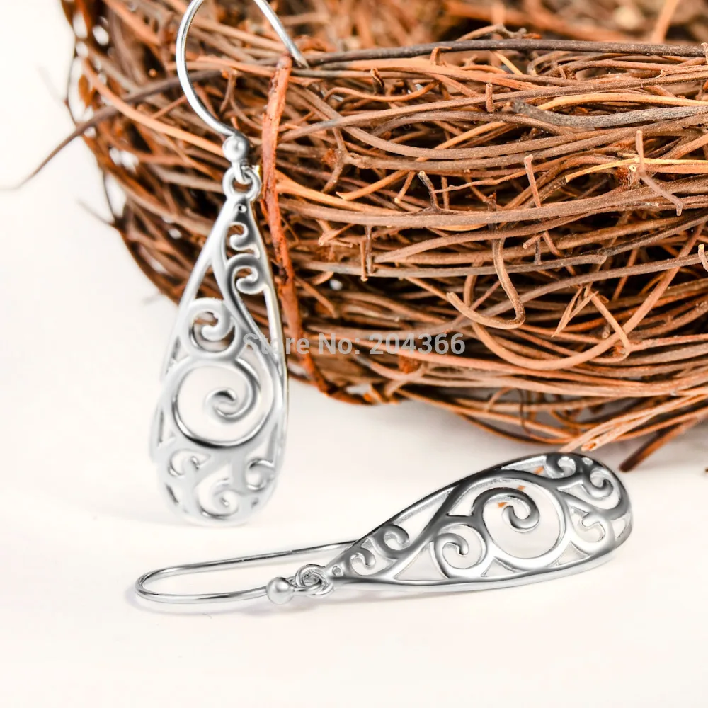 Женские Висячие серьги из серебра 925 пробы GNE9376|filigree teardrop earrings|teardrop earringsearrings for |