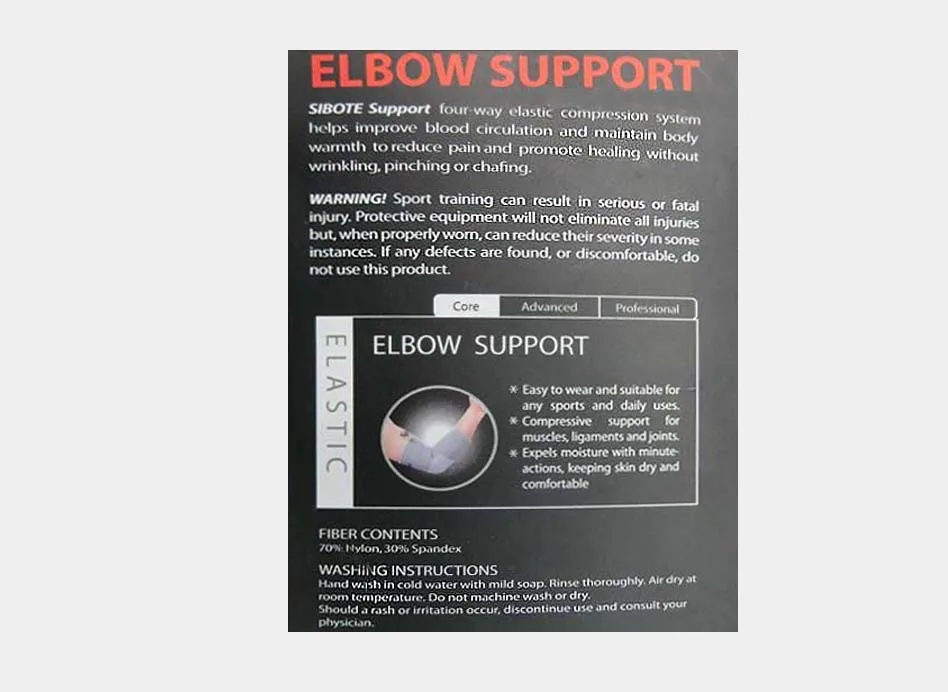 Free shipping SIBOTE 6617 best active elastic Grey color breathable health care elbow basketball sleeve | Спорт и развлечения