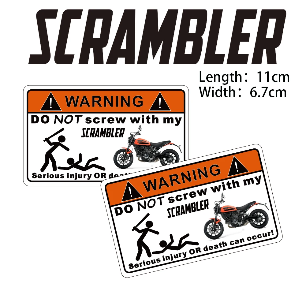 

KODASKIN дешевые 2D креативные предупреждающие наклейки для мотоцикла DUCATI SCRAMBLER