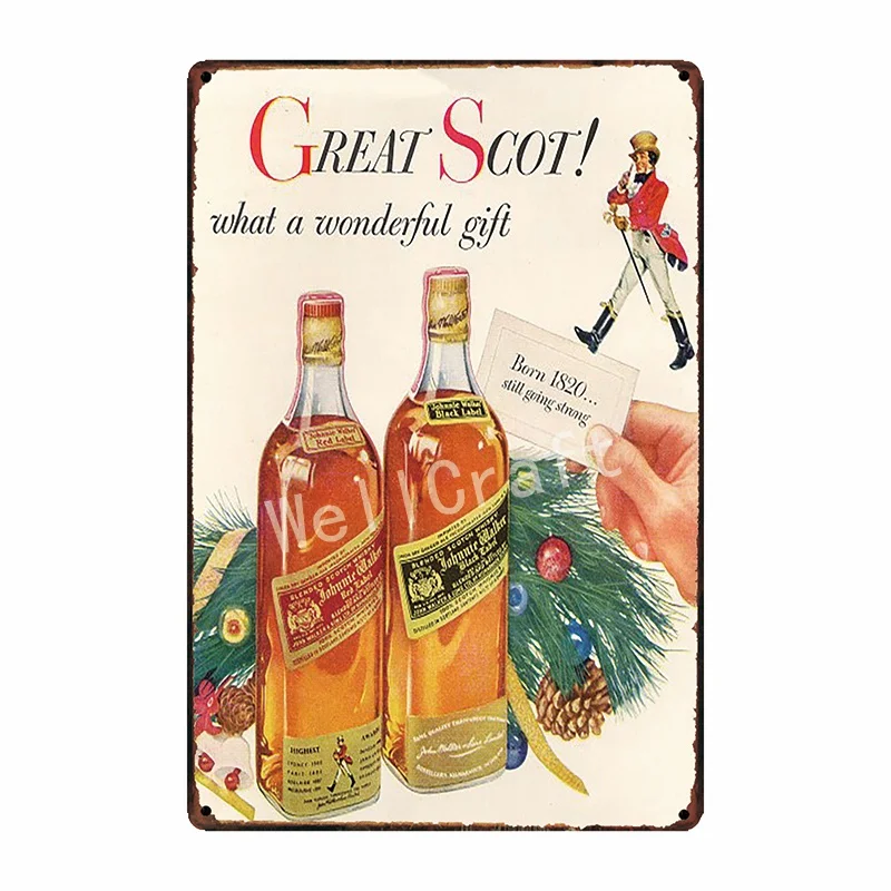 [ WellCraft ] johnnie walker whisky Metal Sign Wall Poster Sticker Party Decor for Pub bar Mural Iron Plaque Painting FG-237 - Цвет: WA 3103