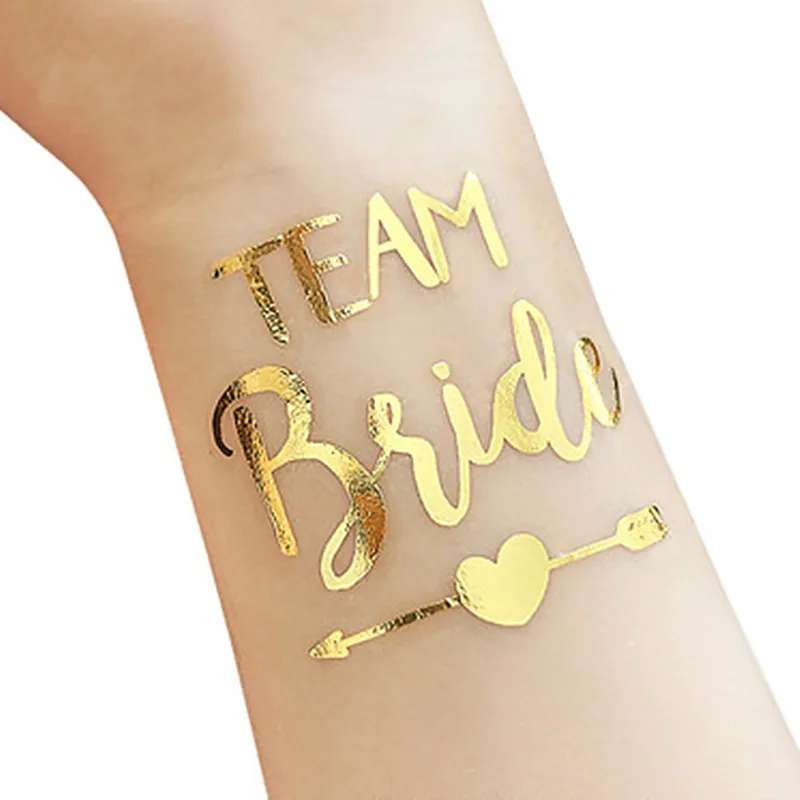 

Wedding Decoration Wrist Flower Team Bride To Be Tattoo Sticker Bridal Shower Bachelorette Party Event Hen Night Diy Accessories