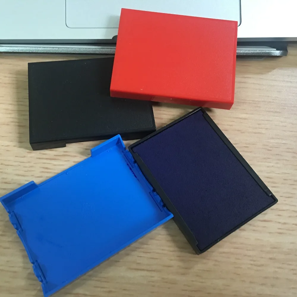 Bbloop Ink Pad Replacements Fast Drying Water Based Refills For Rectangular Self-Inking Rubber Stamps - Black/Blue/Red | Дом и сад