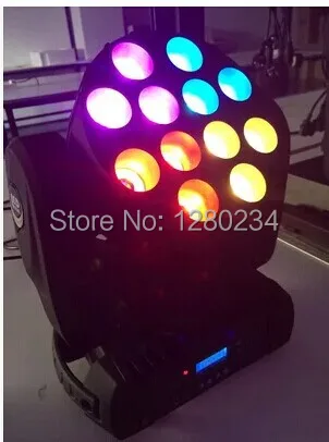 

Made in china led light source 12*10W 4 IN 1 cree rgbw LED moving head beam dmx stage light for bar party dj equpment night club