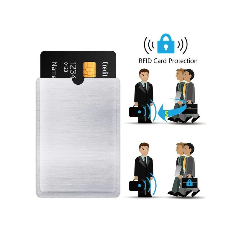 10 шт. алюминиевая фольга RFID блокирующая втулка кредитная карта NFC Карта IC