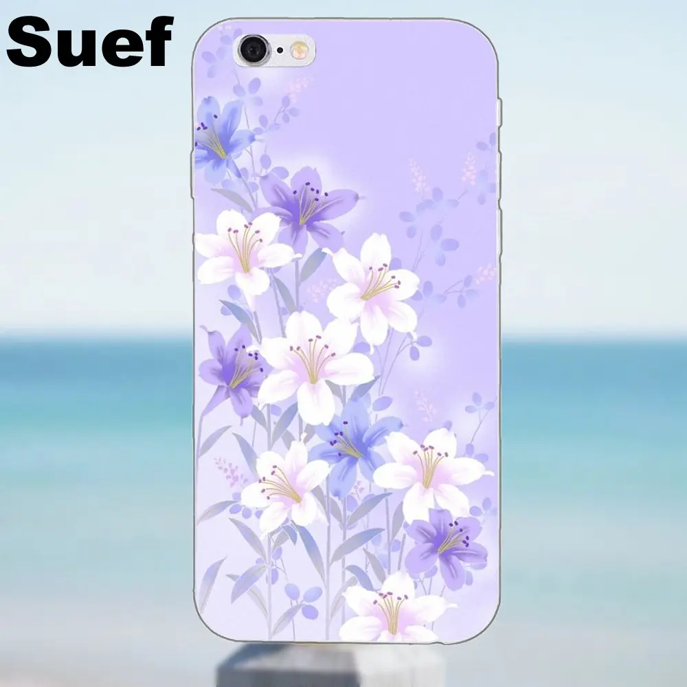 Suef мягкий дизайн для iPhone X 4 4S 5 5S 5C SE 6 6S 7 8 Plus Samsung Galaxy A3 A5 J1 J3 J5 J7 2016 2017 романтический