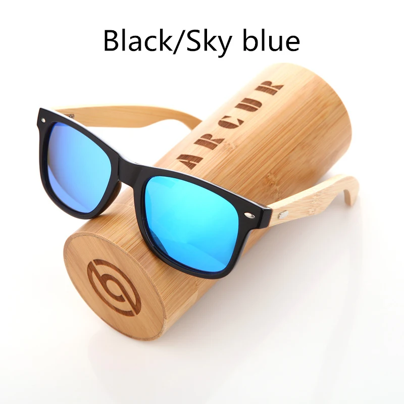 Ice Blue BARCUR новые рукодельные бамбуковые деревянные поляризованные солнцезащитные очки в стиле ретро Для мужчин Для женщин солнцезащитные очки в стиле ретро подарок - Цвет линз: Ice Blue