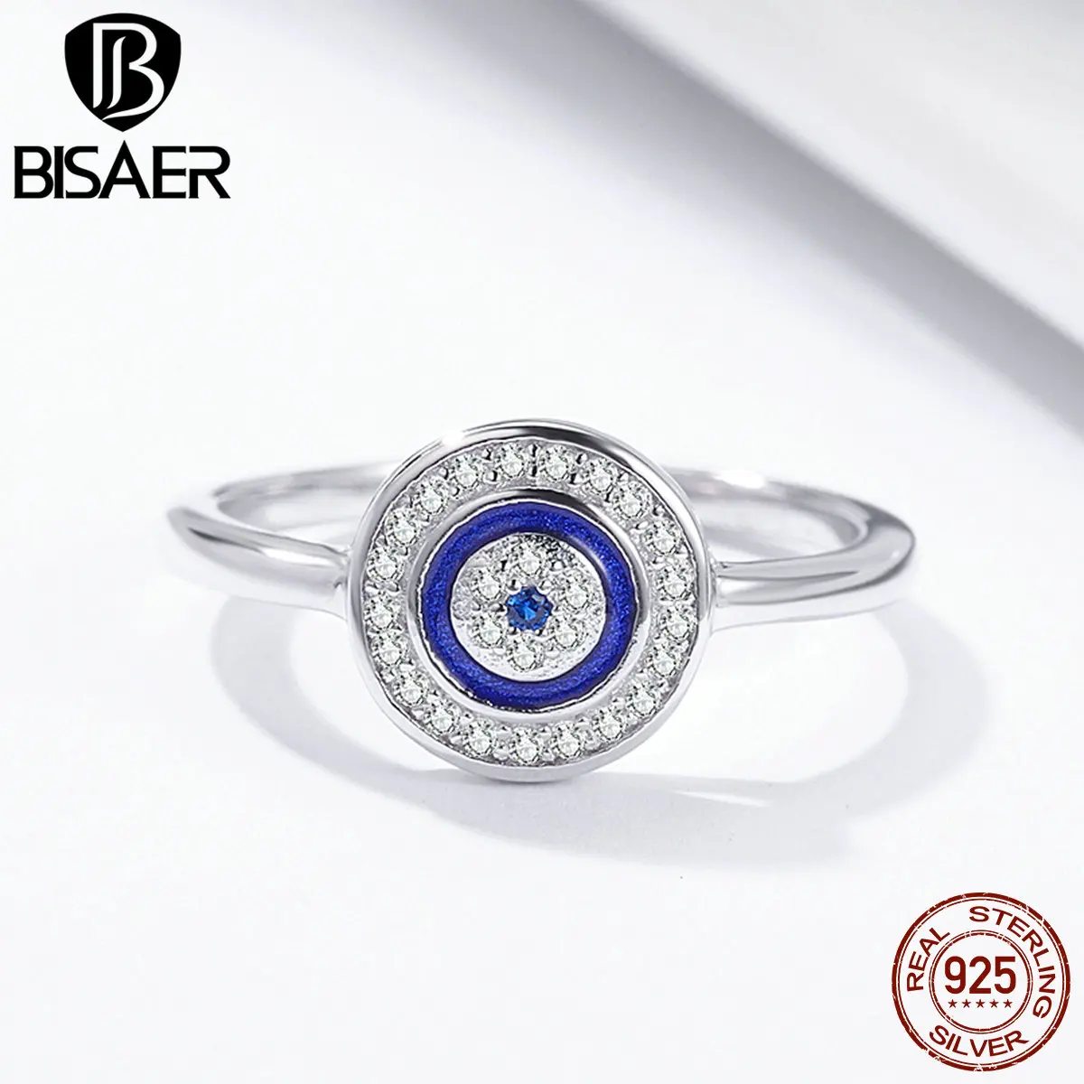 BISAER, ювелирный набор, 925 пробы, серебро, защита от сглаза, женский, счастливый, голубой глаз, ювелирный набор, Стерлинговое Серебро, ювелирное изделие, свадебный подарок