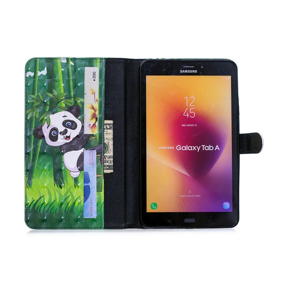 

3D Printing PU Leather Case For Samsung Galaxy Tab A 8.0 T380 T385 2017 Smart Cover tablet case for Samsung Tab A 8.0 Cases