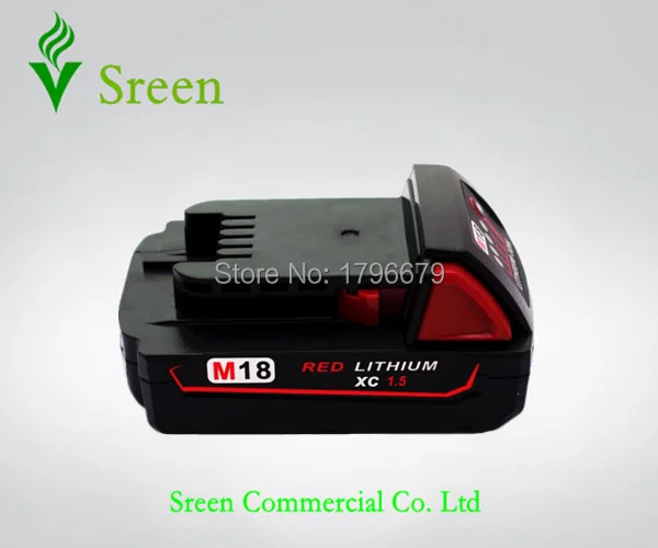 New 1500mAh Lithium Ion Rechargeable Battery Packs with Power Tool Charger Replacement for Milwaukee 18V M18 M14 XC Li18 | Электроника