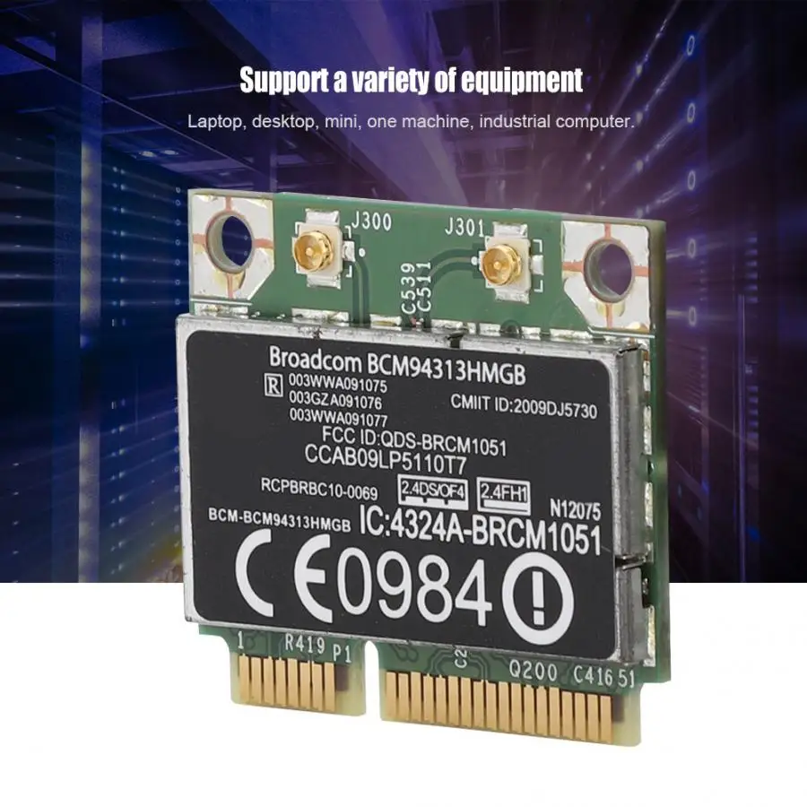 Сетевая карта Bluetooth 2 4G/150M для Broadcom BCM94313HMGB 300M сетевая Bluetooth3.0 PCIE серии HP G4/CQ43|Сетевые