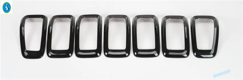 Model B Yimaautotrims Передняя решетка гриль рамка Крышка отделка 7 шт. подходит для Jeep Cherokee ABS красочно внешний - Цвет: Model B