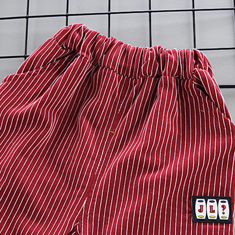 Одежда для маленьких мальчиков комплекты летней одежды с бантиком в стиле