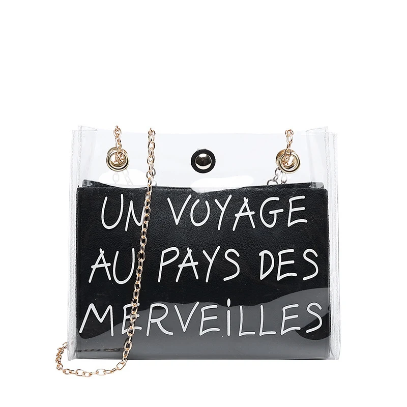 Женская сумка мессенджер PU2019 летняя новая детская прозрачная через плечо