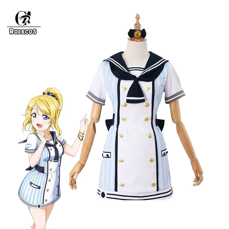 

ROLECOS Lovelive пират Косплэй костюм персонажа аниме «Живая Любовь Косплэй кумир школы» костюм к-проект Eli «Rin» Kotori Honka Нико