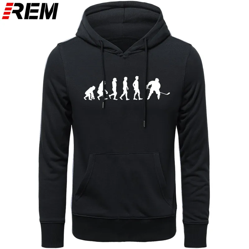 BLACK WHITE REN Evolution Hockeyer, мужские бутиковые повседневные популярные мужские топы из хлопка,, модные брендовые толстовки с круглым вырезом, толстовки - Цвет: BLACK WHITE