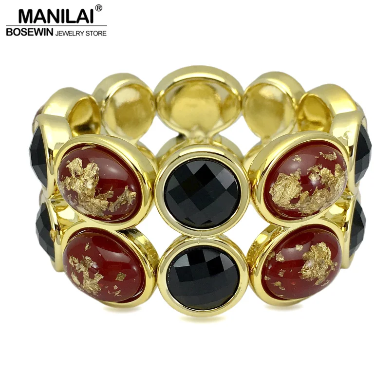 MANILAI Модные Упругие Браслеты из смолы для глаз женские очаровательные ювелирные