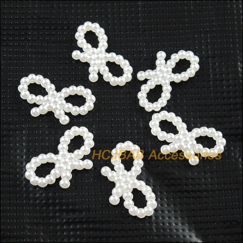 150 новые шармы бантики акриловые пластиковые соединители подвески жемчужный