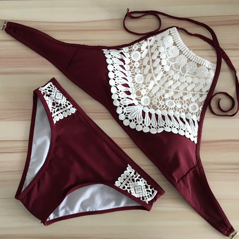

bikini 2022 Lace Sexy swimwear women Summer Female Swimsuit Beachwear Bathing Suit Push Up Bikini Set maillot de bain femme
